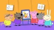 Die Kinder sind bei Luisa Löffel (r.) eingeladen, um gemeinsam Ostereier zu suchen. Sie malen auf, wie sie sich den Osterhasen vorstellen.