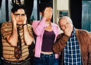 Ich höre nichts, ich seh' nichts, ich sage nichts: Beat Marti als Bruno Caduff, Sandra Moser als Annekäthi Tobler, Walter Andreas Müller als Hans Meier.