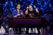 Rateteam-Kapitän Elton mit Schauspieler Oliver Mommsen.