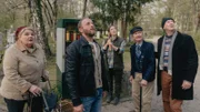 V.l.: Frau Kneissl (Angelika Sedlmeier),Florian Eder (Florian Brückner), Friedhofsgärtnerin (Christina Baumer), Holger Zabel (Michael Gempart), Rene Walbusch (Christian Schneller).