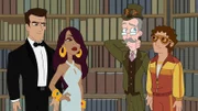 L-R: Brick (voiced by Brett Dalton), Savannah (voiced by Ming-Na Wen), Cavendish (voiced by Jeff 'Swampy' Marsh), Vinnie Dakota (voiced by Dan Povenmire)