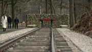Endstation Westerbork, Bahnpoller im ehemaligen Durchgangslager.