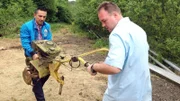 Mauro Corradino (li.) und Stefan bei der Arbeit
