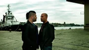 Marco D'Amore as Ciro Di Marzio(r.) and Salvatore Esposito as Genny Savastano