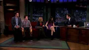 L-R: Freddie Benson (Nathan Kress), Gibby (Noah Munck), Sam Puckett (Jennette McCurdy), Carly Shay (Miranda Cosgrove), Jimmy Fallon (Jimmy Fallon)