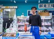 Yukinobu Takanashi, Tokioter Fischverkäufer und Teilnehmer am "Mr. Japan"-Model-Wettbewerb.