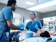 l-r: Bashir Hamed (Hamza Haq), Magalie Leblanc (Laurence Leboeuf)