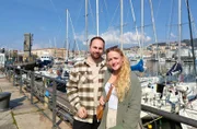 Franziska und Karsten aus Krefeld am flächenmäßig größten Seehafen Italiens, in Genua.