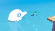 Zoom hat einen neuen Freund gefunden, einen kleinen Pinguin. Fröhlich spielen die beiden mit einem Reifen. Yann und sein Onkel Patrick wundern sich, wo der Pinguin herkommt.