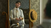PR-Maßnahme und politisches Statement: Filmstar Charlie Chaplin (Stephen Multari) ist geladener Gast im Rheinhotel Dreesen.