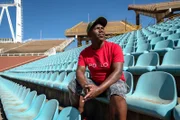 Alex Bapela, ehemaliger Profi-Fußballer, feiert damals  seine größten Erfolge hier im Odi Stadium