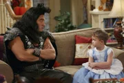 Jim worries that Kyle is becoming a sissy when the boy insists on wearing a Cinderella costume for Halloween on, "According to Jim" TUESDAY, OCTOBER 26 (9:00-9:30 p.m., ET), on the ABC Television Network. (ABC/RANDY TEPPER) JIM BELUSHI, CONNER RAYBURN
