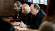 Mordanklage: Isa von Brede (Sabine Postel, M.) und Markus Gellert (Herbert Knaup, r.) verteidigen den türkischen Hausmeister Murat Akbay (Hilmi Sözer, l.) vor Gericht.