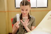 Ein gemalter Löffel auf einem Streifen Papier. Was Zauberschülerin Lilly damit wohl zaubert?