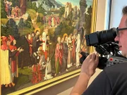 "Die Auferweckung des Lazarus" ist von einem unbekannten Künstler aus dem Schwäbischen. Das Werk entstand um die Jahre 1518 bis 1530.