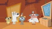 Dog und Puck machen die Bekanntschaft mit einem Professor und seinem traurigen Roboterhund.