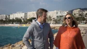 Episode 003 - Michael Slone (L) and April Slone (R) discussing the wish list on the beach in the area of Valbonne, France, as seen on Mediterranean Life