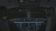 REENACTMENT - The Captain (played by Tim Funnell) and First Officer (played by Merle Newell) of LogainAir Flight BE-6780 react to the ever-changing situation surrounding them.