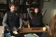 L-R: Fred 'Shred' Taylor (Michael Rowland) and Victoria Sands (Grace Palmer)