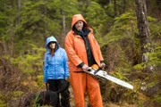 PORT PROTECTION, ALASKA- Hans and Timbi Porter break ground on their new greenhouse.