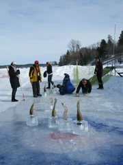 Eric Curling with Dave Plattner and Leah Thorpe.