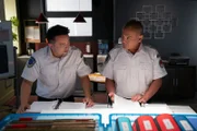 REENACTMENT - The Main Investigator (played by Von Flores), and another KNKT investigator (played by Allen Keng) discuss what might have caused Lion Air 610 to crash.
