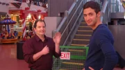 Las Vegas, NV - Host Jason Silva and Arthur Shapiro take a break in between playing the Autokinetic game.