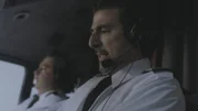 REENACTMENT - Captain Chevez (played by John Tokatlidis) and First Officer Marchese (played by Paolo Mancini) try to pull up Execuflight 1526 before it crashes.