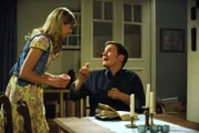 Nachdem Ludwig Caro das Ende ihres Films verraten hat, schwört sie nun Rache: Von links: Caro Ertl (Teresa Rizos) und Ludwig Brunner ( Martin Wenzl).