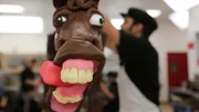 Ralph sculpts the rodeo horse.