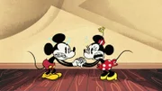 L-R: Mickey Mouse, Minnie Mouse