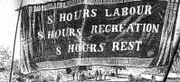 8h Arbeit, 8h Freizeit, 8h Schlaf - erstmals durchgesetzt in Australien 1856.