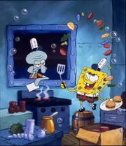 Squidward Tentakel und SpongeBob Schwammkopf