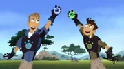 Die Brüder Chris (li.) und Martin Kratt haben sich ganz dem Tierschutz verschrieben. Wann immer Tiere in Not geraten, eilen die animierten Kratt-Brüder zu Hilfe.