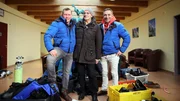 Die Trödelprofis Otto Schulte (li.) und Mauro Corradino (re.) mit William