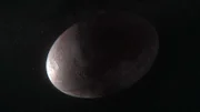 Haumea, ein Zwergplanet im Kuipergürtel, ist sehr weit vom Mittelpunkt des Sonnensystems entfernt. Seine Eiform widerspricht eigentlich den Gesetzen der Schwerkraft.