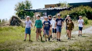 So sehen fleißige Handwerker aus. Die Baugruppe kurz vor ihrem ersten Einsatz! V.l.n.r.: Aaron, Jona, Alida, Alvin, Lina, Luca, Marius, Ben, Carlotta und Valentin
