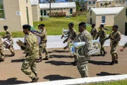 Das Orchester des Bermuda-Regiments probt für die "Peppercorn Ceremony."