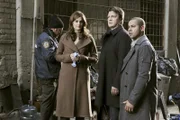 Kate Beckett (Stana Katic), Richard Castle (Nathan Fillion), Javier Esposito (Jon Huertas)