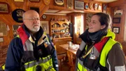 Manfred Bölter und Tochter Lea Claassen in der Arctowski Station.