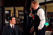 Murdoch (Yannick Bisson, links) versichert Brackenreid (Thomas Craig), dass er der Lösung des Falles nah ist.