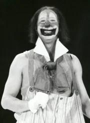 Der Clown in der Manege.