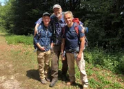 Dieses Trio wird zwei Tage durch das Biosphärenreservat Pfälzer Wald wandern: Pierre M. Krause, Peter Wohlleben und Hannes Jaenicke.
