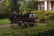 Mirko Drotschmann trifft die Nachfahren von Manfred Gans. Von links: Mirko Drotschmann, Großnichte Sivan Ziv, Sohn Daniel und Enkel Dylan.