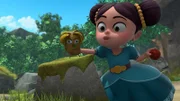 Die kleine Isabelle (re.) ist ganz entzückt vom kleinen Kartoffelprinz.