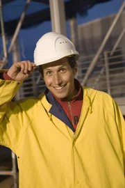 Willi auf der Baustelle am Düsseldorfer Flughafen.