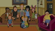 Darryl (l.), Regular Sized Rudy (2.v.l.), Zeke (3.v.l.), Andy (m.), Ollie (4.v.r.), Tina (3.v.r.), Louise (2.v.r.), Gene (r.)