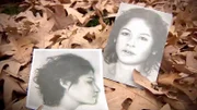 Zwei alte Fotos von einem Mädchen