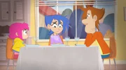 Papa ist frustriert. Sein Verleger möchte, dass er eine neue Comicfigur erfindet. Nur leider fällt ihm gerade gar nichts ein. Auch Rebecca und Coralie sind ratlos.