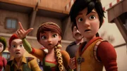 (V.l.:) Lollo, Lisa und Leo wundern sich.